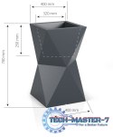 Designerska donica MONUMO VALENCIA Antracyt MONUMO