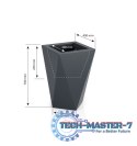 Designerska donica VASO biała z oświetleniem MONUMO