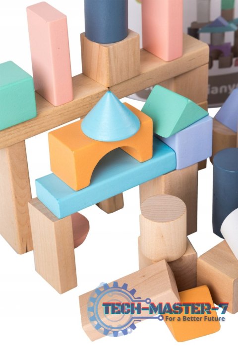Drewniane klocki 100 szt wiaderko + sorter ECOTOYS ECOTOYS Drewniane klocki 100 szt wiaderko + sorter ECOTOYS ECOTOYS