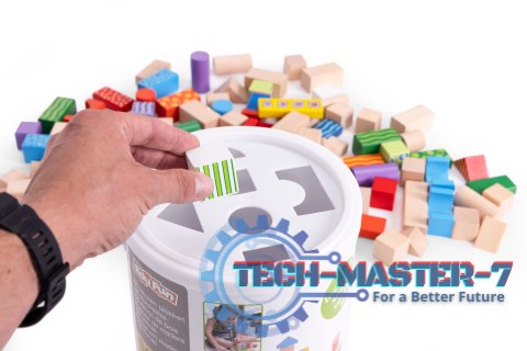 Drewniane klocki dla dzieci 100 szt. sorter wiaderko ECOTOYS ECOTOYS Drewniane klocki dla dzieci 100 szt. sorter wiaderko ECOTOYS ECOTOYS