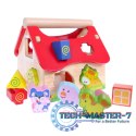 Drewniany domek, farma sorter z klockami ECOTOYS ECOTOYS