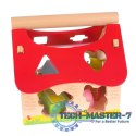 Drewniany domek, farma sorter z klockami ECOTOYS ECOTOYS