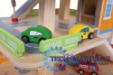 Drewniany garaż tor z windą + autka parking samochodowy ECOTOYS