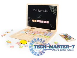 Drewniany laptop edukacyjny tablica magnetyczna ECOTOYS ECOTOYS