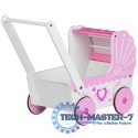 Drewniany wózek dla lalek z daszkiem ECOTOYS ECOTOYS