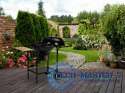 Grill ogrodowy węglowy z pokrywą i półkami ruszt popielnik ModernHome