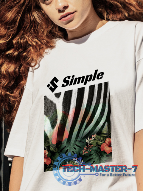 Produkt przykładowy: Koszulka damska Paradise Biała Regular od Simple Produkt przykładowy: Koszulka damska Paradise Biała Regular od Simple