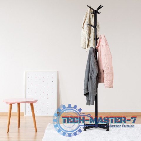 Wieszak na ubrania odzież stojący czarny ModernHome Wieszak na ubrania odzież stojący czarny ModernHome