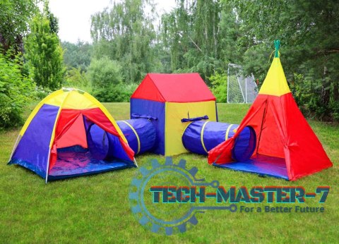 Zestaw namiotów dla dzieci 5w1 domek + tunele Iplay IPLAY Zestaw namiotów dla dzieci 5w1 domek + tunele Iplay IPLAY