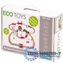Drewniana kolejka na baterie 90 elementów ECOTOYS ECOTOYS
