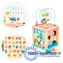 Drewniana kostka edukacyjna, sorter mula ECOTOYS ECOTOYS
