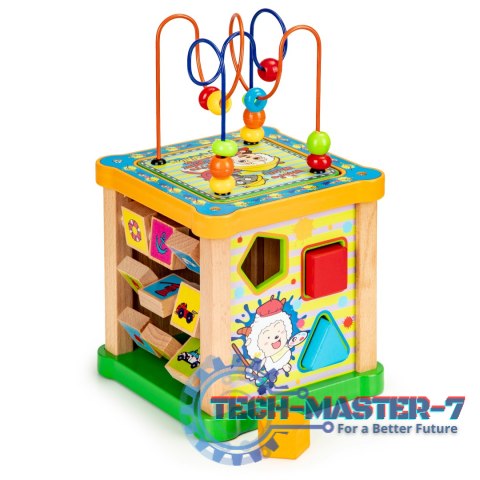 Drewniana kostka edukacyjna, tablica sorter mula ECOTOYS ECOTOYS Drewniana kostka edukacyjna, tablica sorter mula ECOTOYS ECOTOYS