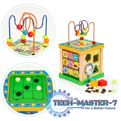 Drewniana kostka edukacyjna, tablica sorter mula ECOTOYS ECOTOYS Drewniana kostka edukacyjna, tablica sorter mula ECOTOYS ECOTOYS