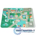 Drewniane klocki edukacyjne miasto mata 121 sztuk ECOTOYS ECOTOYS