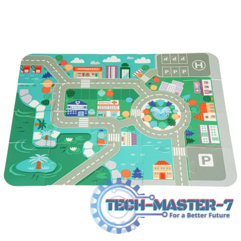Drewniane klocki edukacyjne miasto mata 121 sztuk ECOTOYS ECOTOYS Drewniane klocki edukacyjne miasto mata 121 sztuk ECOTOYS ECOTOYS