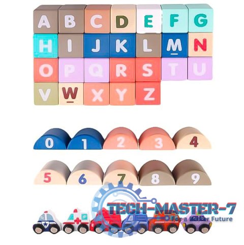 Drewniane klocki edukacyjne miasto z matą 115 szt ECOTOYS ECOTOYS Drewniane klocki edukacyjne miasto z matą 115 szt ECOTOYS ECOTOYS