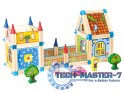 Drewniane klocki konstrukcyjne budowanie domek 6w1 ECOTOYS ECOTOYS