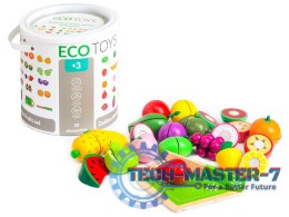 Drewniane owoce do krojenia 20 sztuk ECOTOYS ECOTOYS