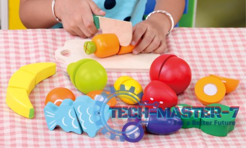 Drewniane owoce warzywa jedzenie do krojenia 13 sztuk ECOTOYS ECOTOYS Drewniane owoce warzywa jedzenie do krojenia 13 sztuk ECOTOYS ECOTOYS