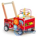 Drewniany pchacz edukacyjny z klockami dla dzieci - Straż Pożarna ECOTOYS ECOTOYS