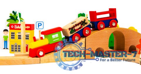 Drewniany pociąg kolejka 74 elementy ECOTOYS ECOTOYS Drewniany pociąg kolejka 74 elementy ECOTOYS ECOTOYS