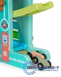 Drewniany tor zjeżdżalnia + 6 autek + cymbałki ECOTOYS ECOTOYS