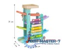 Drewniany tor zjeżdżalnia + 6 autek + cymbałki ECOTOYS ECOTOYS
