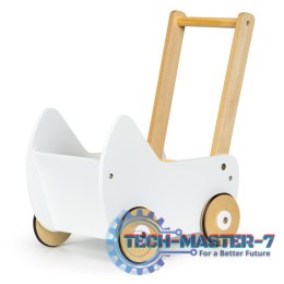 Drewniany wózek dla lalek pchacz chodzik ECOTOYS ECOTOYS