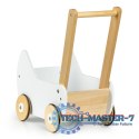 Drewniany wózek dla lalek pchacz chodzik ECOTOYS ECOTOYS