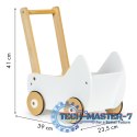 Drewniany wózek dla lalek pchacz chodzik ECOTOYS ECOTOYS