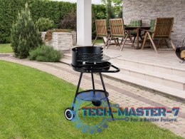 Grill ogrodowy okrągły ruszt z regulacją wysokości rusztu ModernHome