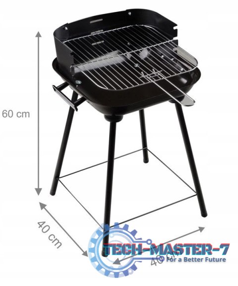 Grill ogrodowy z regulowanym rusztem piknikowy ModernHome Grill ogrodowy z regulowanym rusztem piknikowy ModernHome