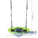 Huśtawka ogrodowa bocianie gniazdo 100cm zielona ECOTOYS ECOTOYS