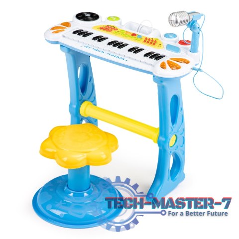 Keyboard organki pianinko z mikrofonem mp3 niebieskie MULTISTORE