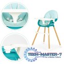 Krzesełko fotelik do karmienia 2w1 niebieskie ECOTOYS ECOTOYS