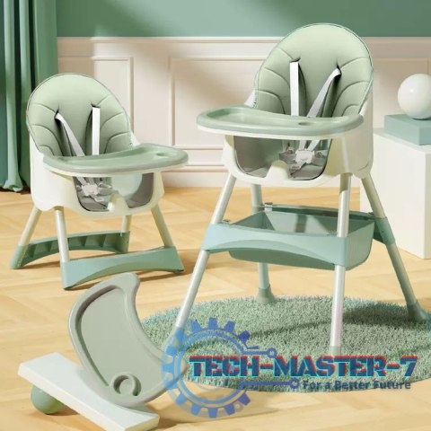 Krzesełko fotelik do karmienia 2w1 pasy 5 punktowe ECOTOYS azure ECOTOYS Krzesełko fotelik do karmienia 2w1 pasy 5 punktowe ECOTOYS azure ECOTOYS