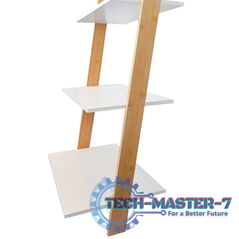 Regał drabina 5 półek MDF bambus ModernHome ModernHome Regał drabina 5 półek MDF bambus ModernHome ModernHome