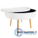 Stolik kawowy okrągły ze schowkiem 60cm ModernHome ModernHome