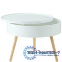 Stolik kawowy okrągły ze schowkiem 60cm ModernHome ModernHome