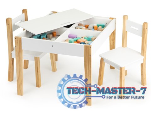 Stolik z dwoma krzesłami zestaw mebli dla dzieci ECOTOYS ECOTOYS Stolik z dwoma krzesłami zestaw mebli dla dzieci ECOTOYS ECOTOYS