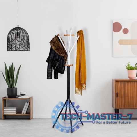Wieszak na ubrania stojący nowoczesny 12 haczyków ModernHome ModernHome Wieszak na ubrania stojący nowoczesny 12 haczyków ModernHome ModernHome