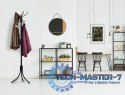 Wieszak stojący 16 haków na ubrania metal czarny ModernHome ModernHome