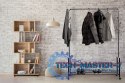 Wieszak stojący z 2 półkami stojak z kółkami na odzież ModernHome ModernHome