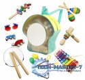 Zestaw muzyczny 10 instrumentów dla dzieci + plecak ECOTOYS ECOTOYS