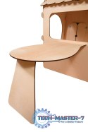Domek ogrodowy drewniany stolik tablica kredowa 86 x 137 x 105 cm