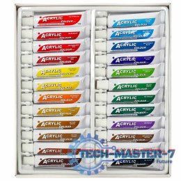 Farby akrylowe w tubkach tubce duży zestaw 12 ml x 24 kolory