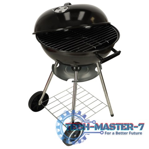 Grill ogrodowy węglowy na brykiet zamykany z pokrywą wentylacją i półką Grill ogrodowy węglowy na brykiet zamykany z pokrywą wentylacją i półką