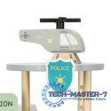 Parking drewniany garaż komisariat policji tor + radiowóz helikopter