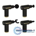 Pistolet do masażu masażer do pleców ciała LED 4w1 czarny