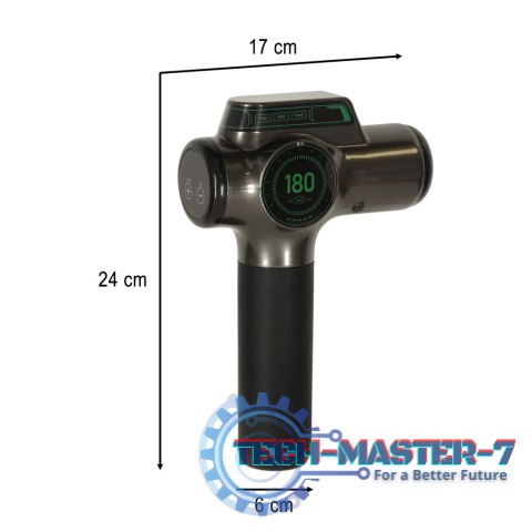 Pistolet do masażu masażer do pleców ciała wyświetlacz LED 8w1 Pistolet do masażu masażer do pleców ciała wyświetlacz LED 8w1